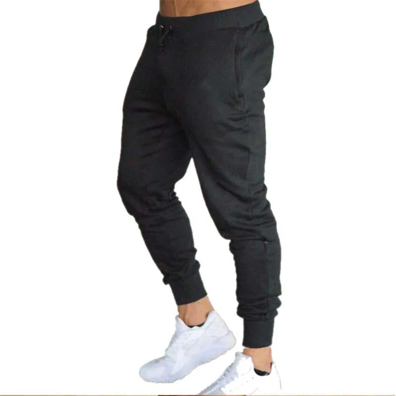 Mens Casual Pants Autumn Winter Sweatpants Men Running -Gym Trousers Solid Color Workout Long Pants 2025