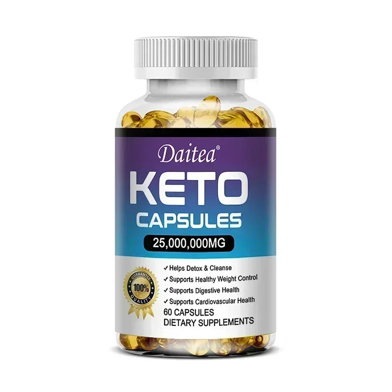 Keto BHB Capsules, High-Strength Ketone Support, Immune System, Healthy Metabolism, Balanced Energy & Weight Management, Non-GMO