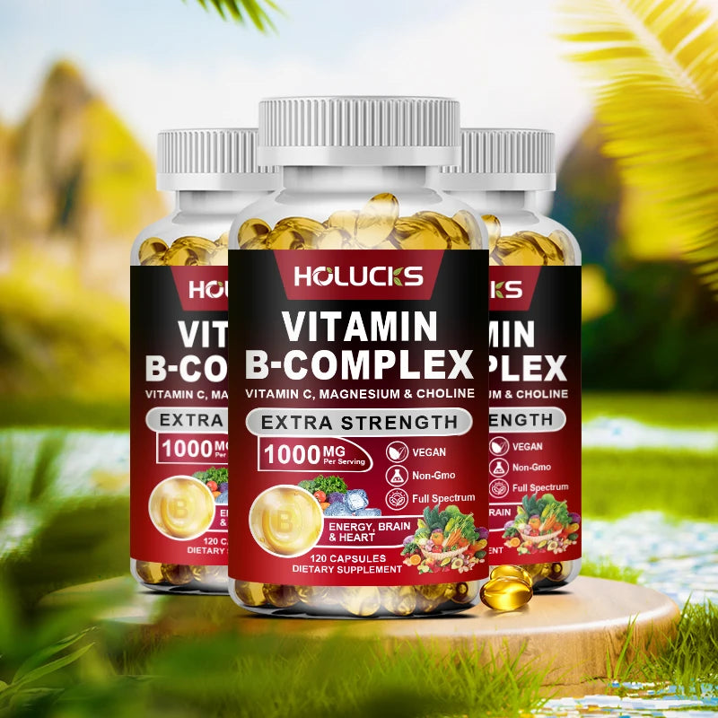 Buy 1 Get 1 Free! Pure Vitamin B Complex Supplement, for Energy, Metabolism & Nervous System, Immune Defense & Stress Relief