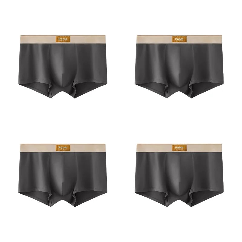 4 pcs Men Underwear Cotton BoxerShorts Hombre Panties Man Breathable Underpants Sexy Sports Comfort Male Boxers Large Size L-7XL
