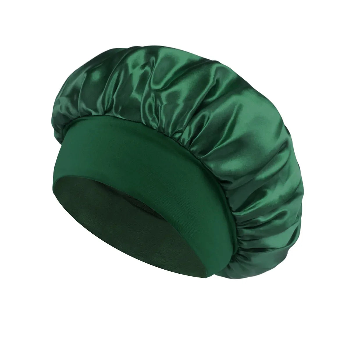 High Elastic Satin Solid Sleeping Hat 1Pcs Hair Care Bonnet Nightcap Multi-color Reusable Women Home Sleeping Cap Accessories