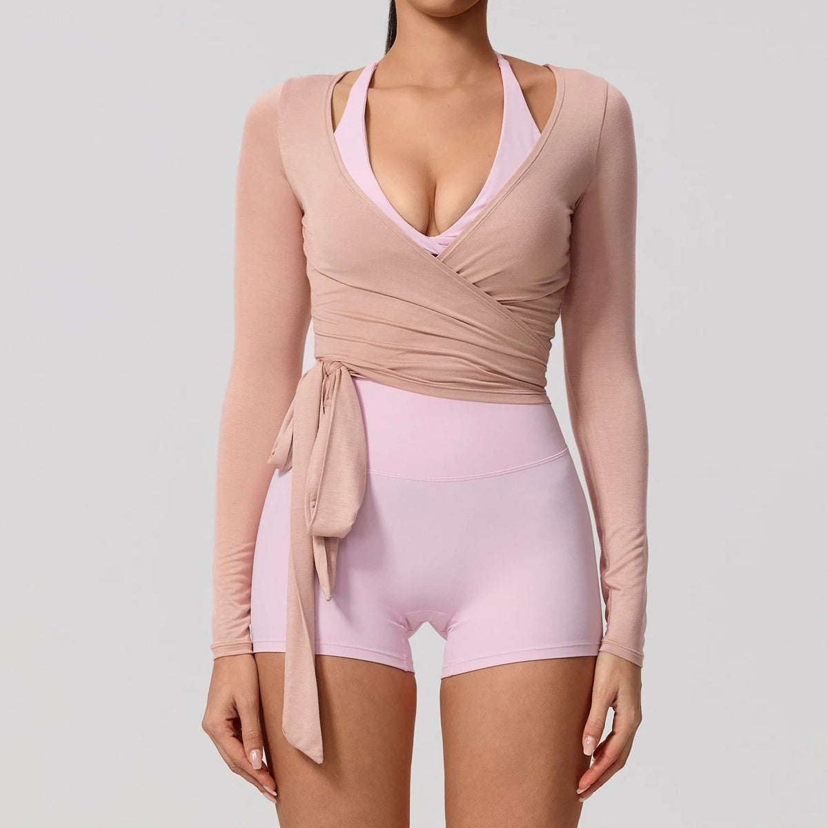 New Summer Women's Yoga Long Sleeve One Piece Top