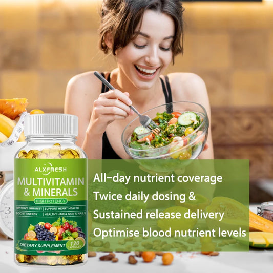 Comprehensive Multivitamin to Support Heart Hair Skin & Nail Health levels Enhance Daily Nutrition Improve Immunity and Energy