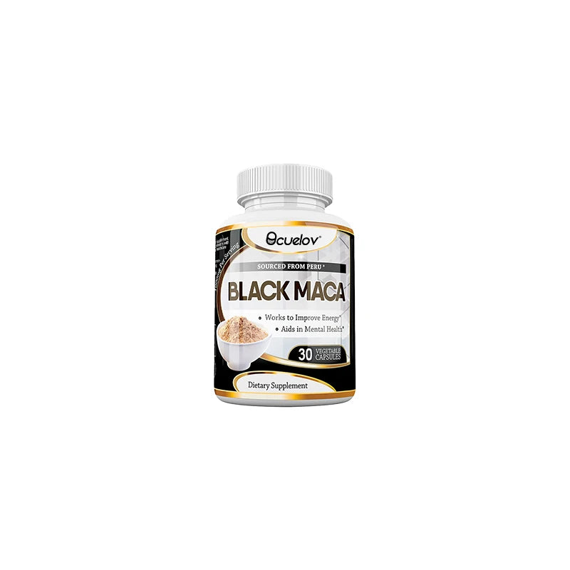 Black Maca Extract 1000mg – Organic Peruvian Maca Supplement, High Potency Energy, Mood & Performance Support, Vegan, Non-GMO