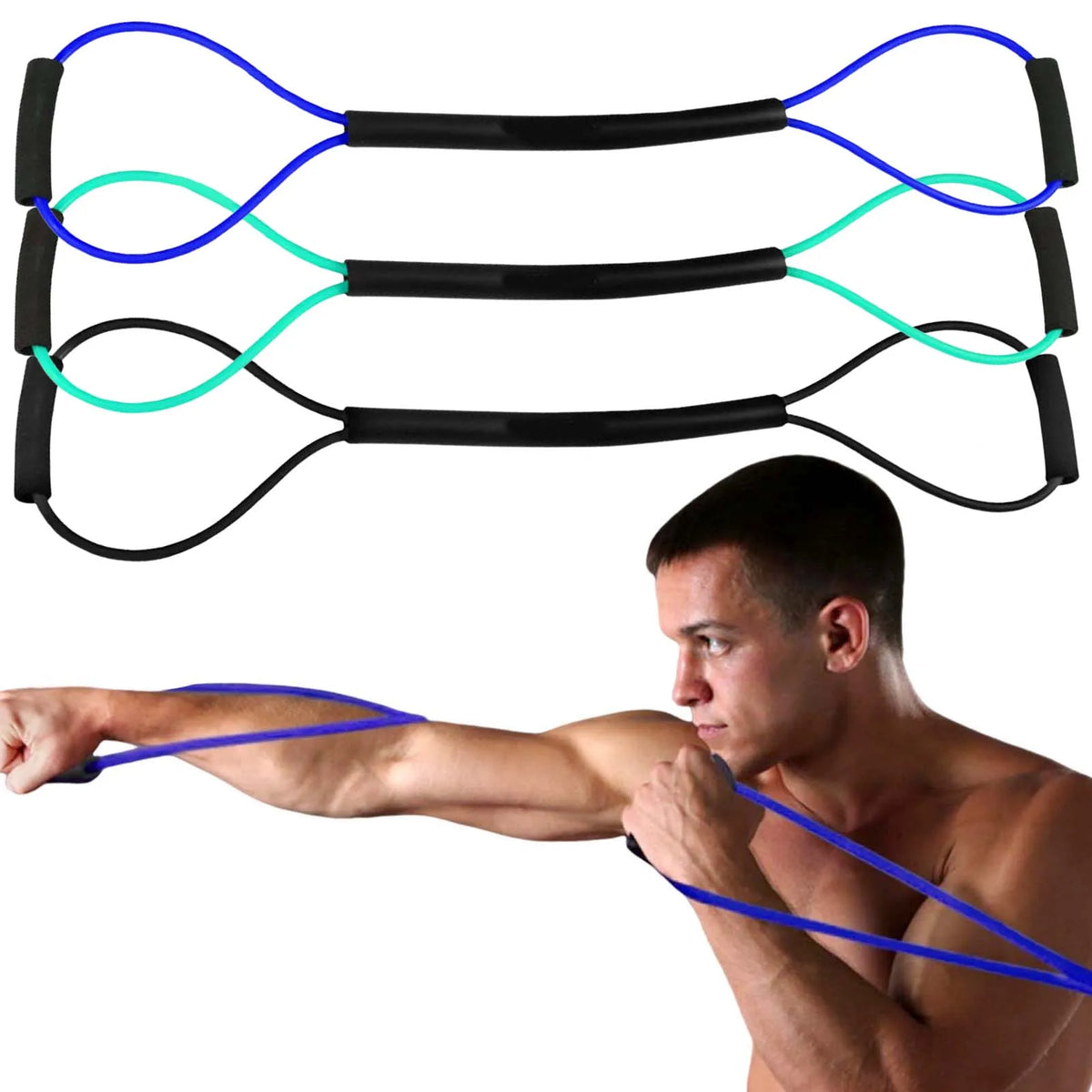 25/30/35 Pounds Elastic Resistance Band Workout Resistance Bands with Comfort Handles Strength Tension Rope