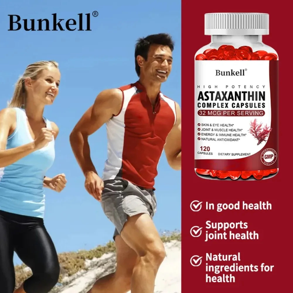 Astaxanthin Complex Capsules - with Fish Oil, Antioxidant, Supports Vision, Eye and Skin, Muscle, Joint and Immune Health