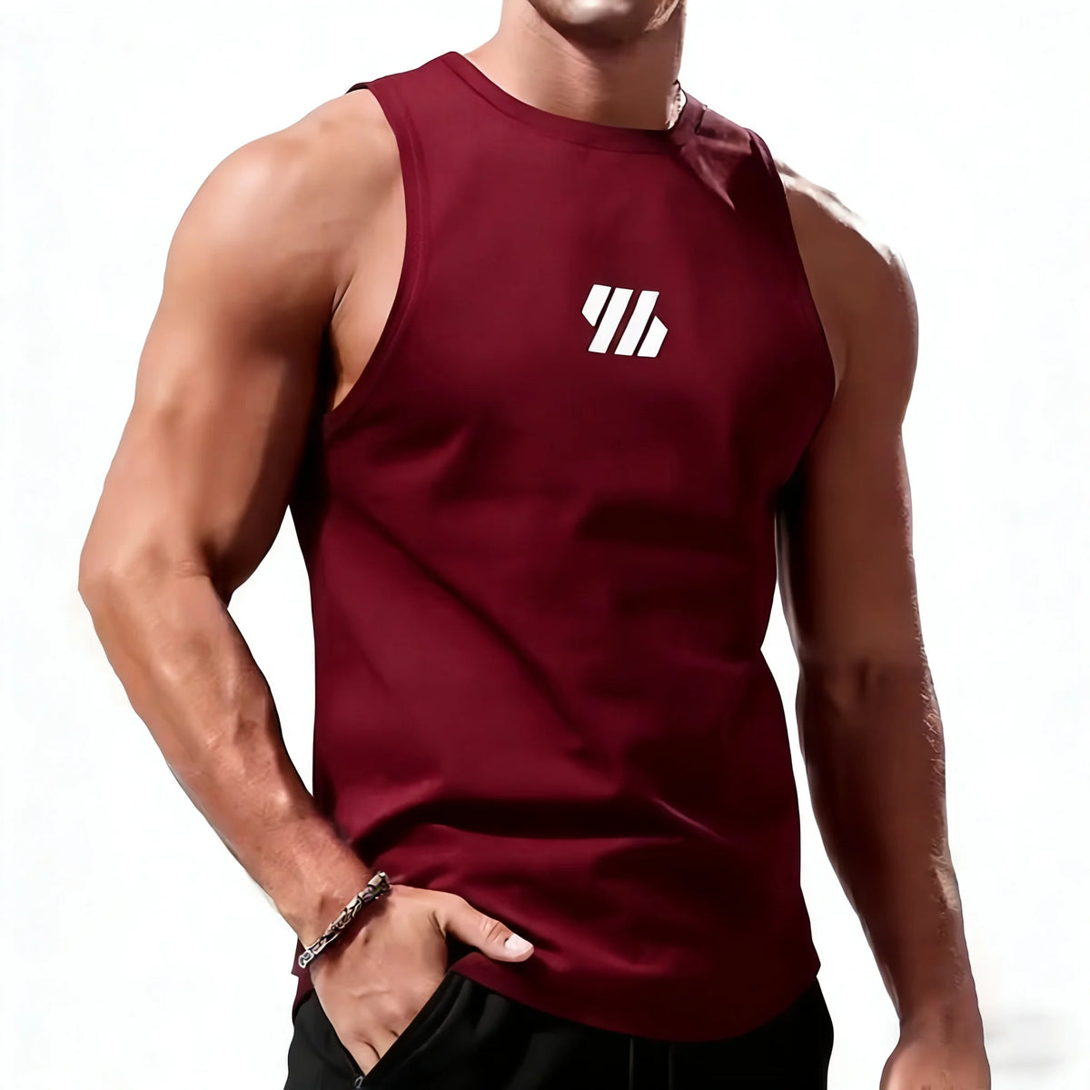 Men Sport Vest Summer Quick Dry Training Tanktop Workout Gym Singlets Man Fitness Tops Sleeveless Shirt Tee Running Tank Top Men