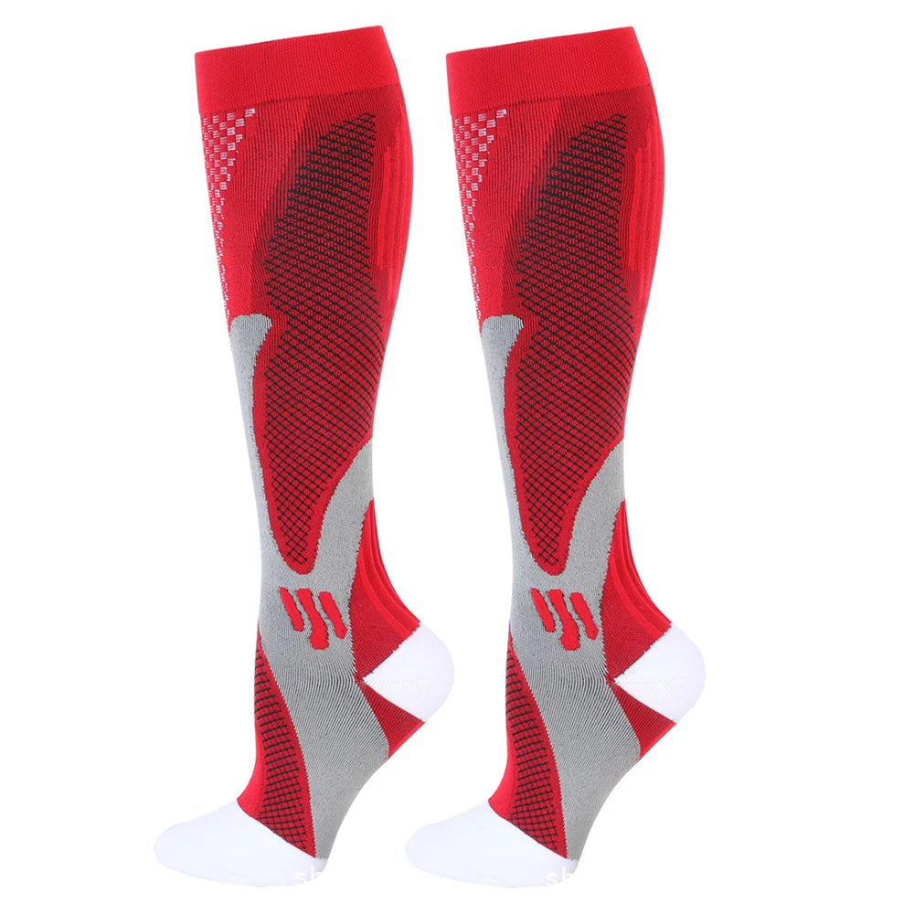 Compression Socks Travelers Socks Football Soccer Thigh Long Tube Unisex Outdoor Sports Nurses Stockings For Men Women