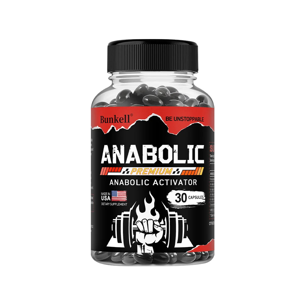 Men’s Muscle Builder Capsules, Lean Muscle Growth, Strength, Endurance, Recovery, Metabolism & Abs Support, 30/60/120 Capsules