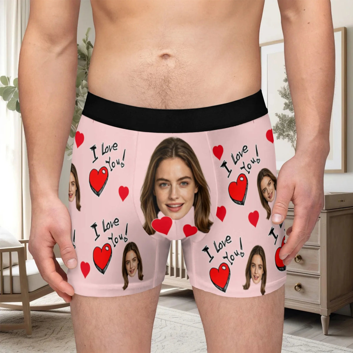 Personalized facial photo customization flat underwear customization men's Valentine's Day gift for husband gift for father