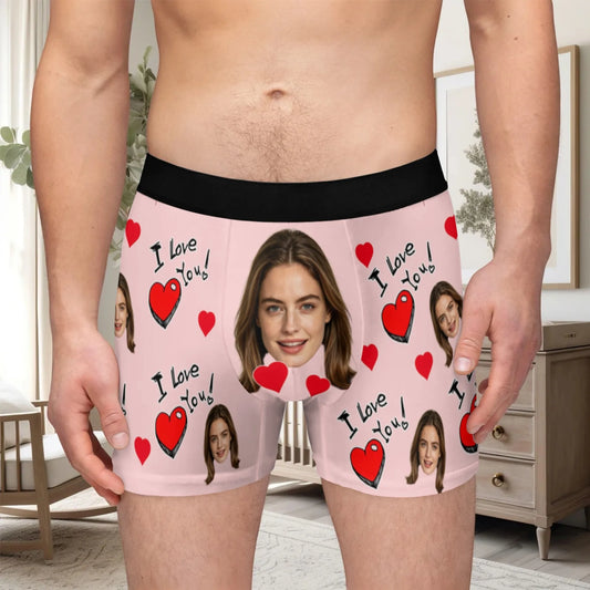 Personalized facial photo customization flat underwear customization men's Valentine's Day gift for husband gift for father
