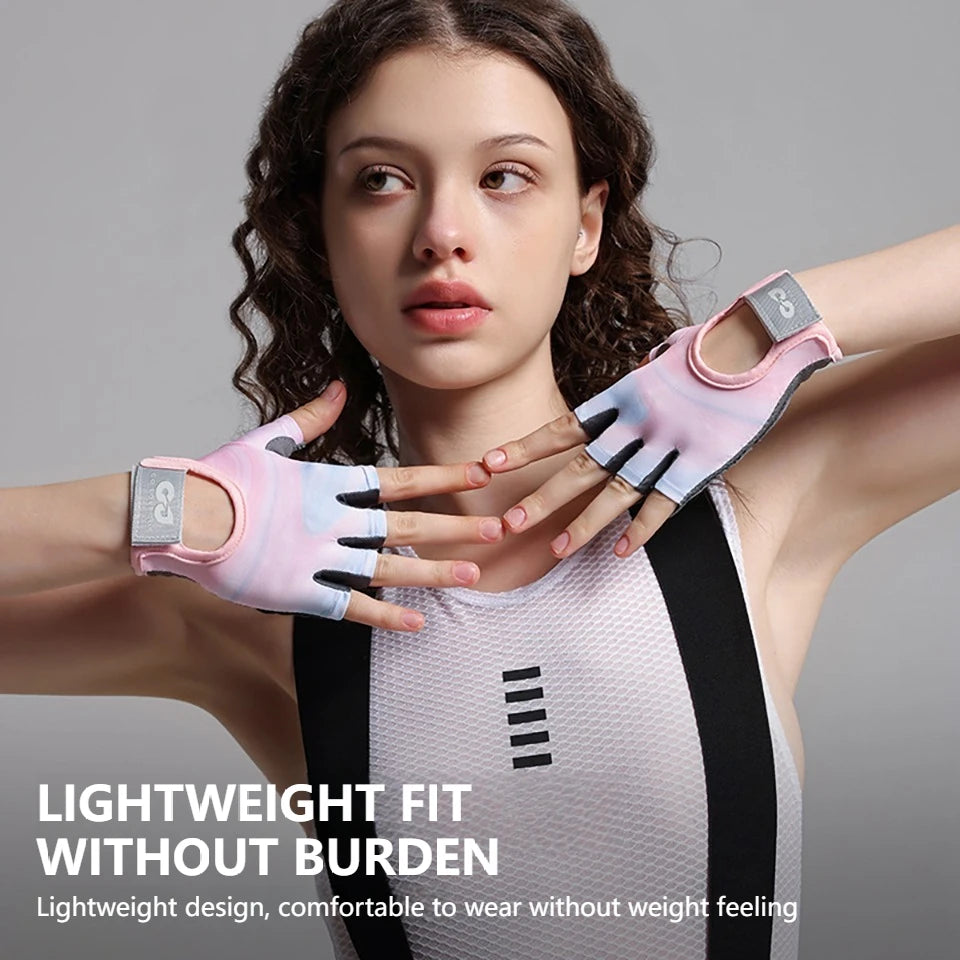 GTUBIKE 1 Pair New Cycling Gloves Workout Gym Gloves for Men Women Weight Lifting Fingerless Gloves Training Exercise Fitness