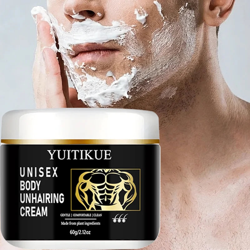 YUITIKUE Unisex Hair Remover Cream - Plant Ingredients, Effectively Remove Body Hair Without Irritation 60g