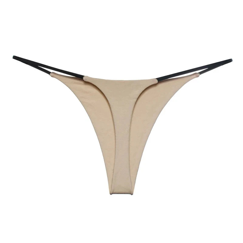 1/2/4pcs Panties Cotton Women'S Underwear Sexy Panties Female Underpants Thong Solid Color Pantys Lingerie S-XL Low-Rise Design