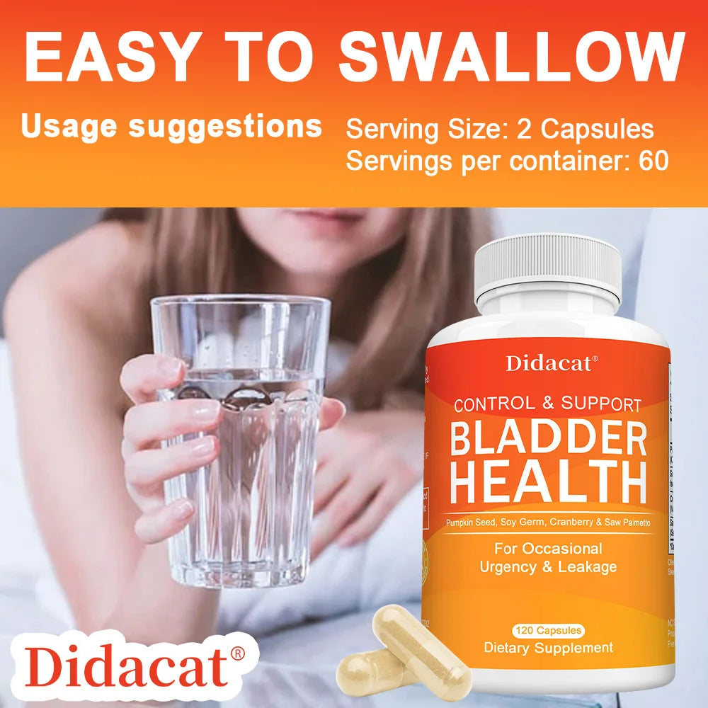Bladder Control - with Cranberry, Pumpkin Seed Extract - Urinary Tract Health, Supports Healthy Urination - 120 Capsules