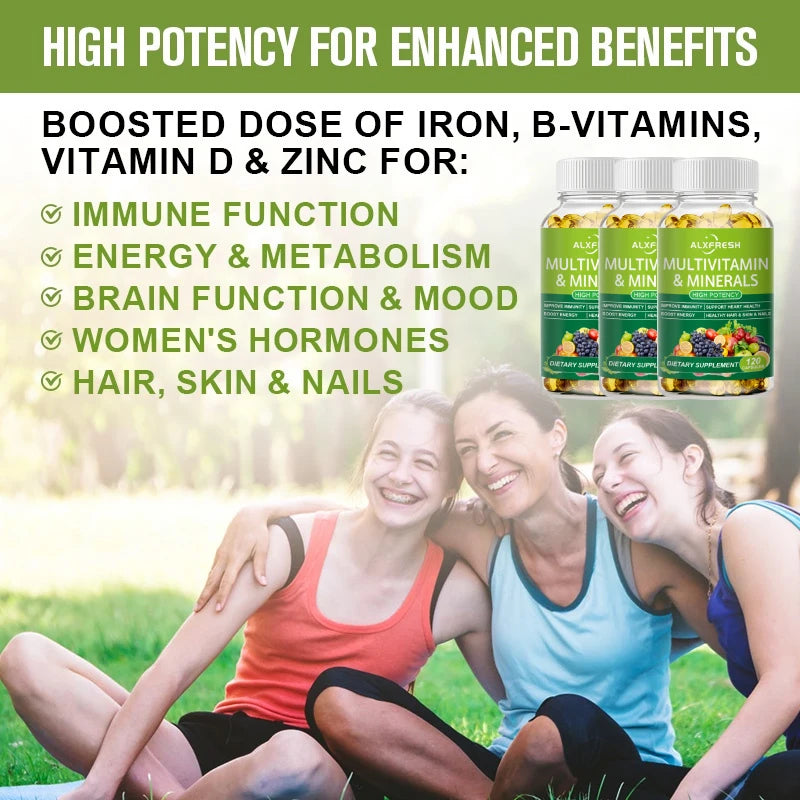 Comprehensive Multivitamin to Support Heart Hair Skin & Nail Health levels Enhance Daily Nutrition Improve Immunity and Energy