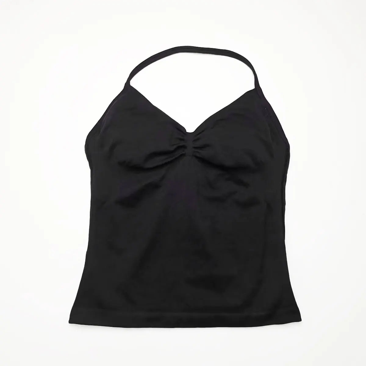 NCLAGEN Gym Longline Strappy Top Women Seamless Yoga Tank With Removable Pads V Neck Workout Clothes Sports Running Fitness Vest