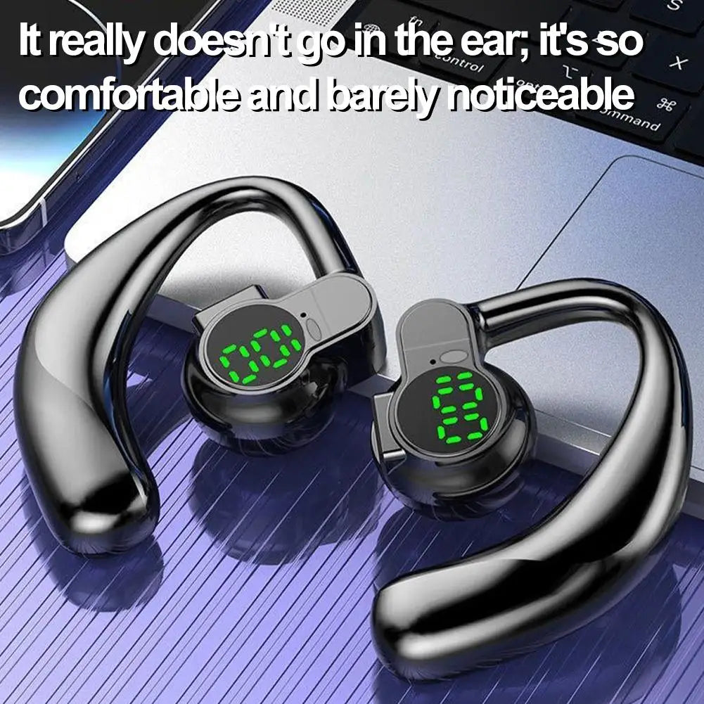 1-2Pcs Wireless Bluetooth Headphones Full Open Headset Air Conduction Ear Hook Earphones Noise Canceling Audifonos Sports