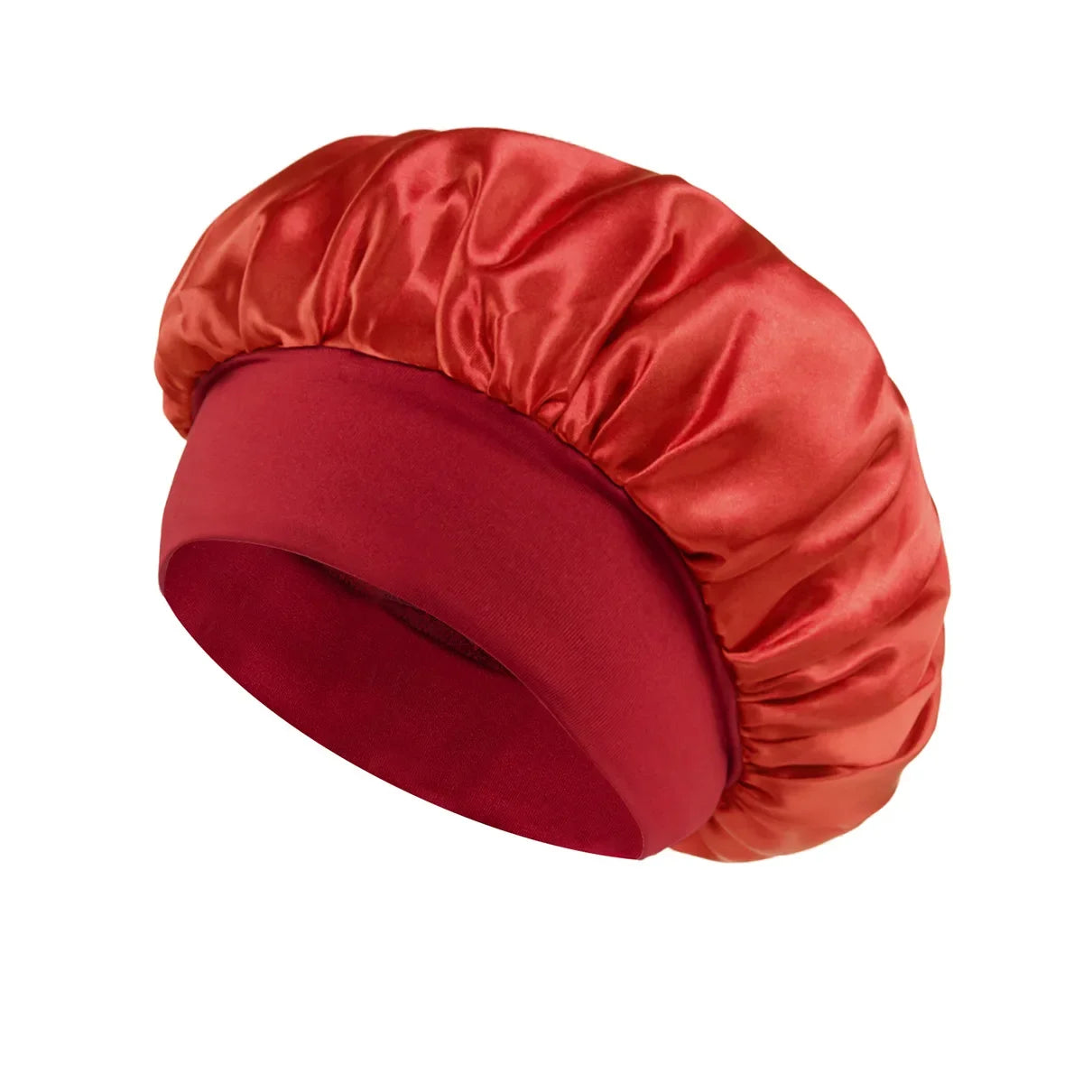 High Elastic Satin Solid Sleeping Hat 1Pcs Hair Care Bonnet Nightcap Multi-color Reusable Women Home Sleeping Cap Accessories