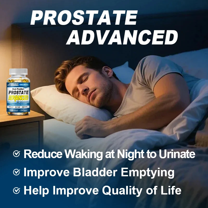Prostate Capsules with Saw Palmetto, Urinary Tract Health, Relieve Frequent Urination, Hair Growth, Bladder Support for Men