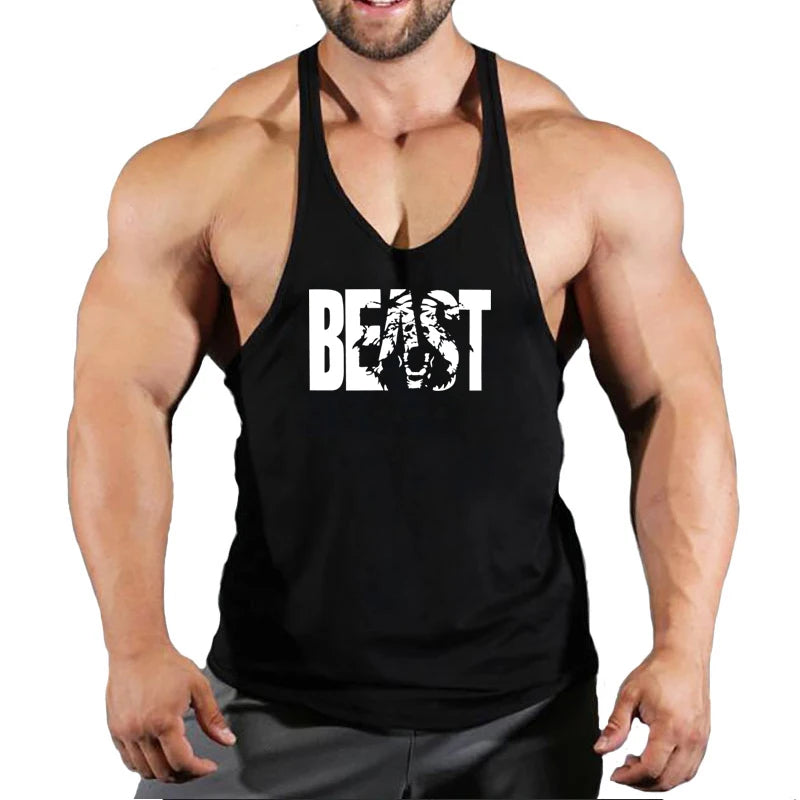 Summer Cotton Singlet Men Tank Top Bodybuilding Exercise Gym Workout Clothing for Men Sleeveless Muscle Shirts Running Vest