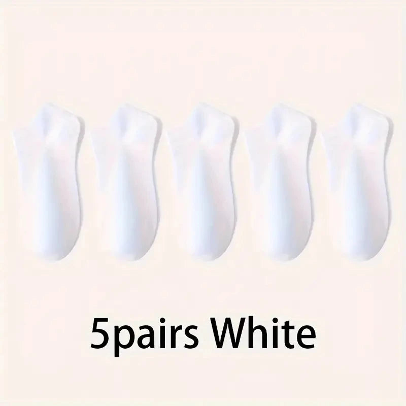 5/10-Pack Unisex Comfort-Fit Ankle Socks For All, Breathable & Lightweight - Ideal For Sports & Daily Wear