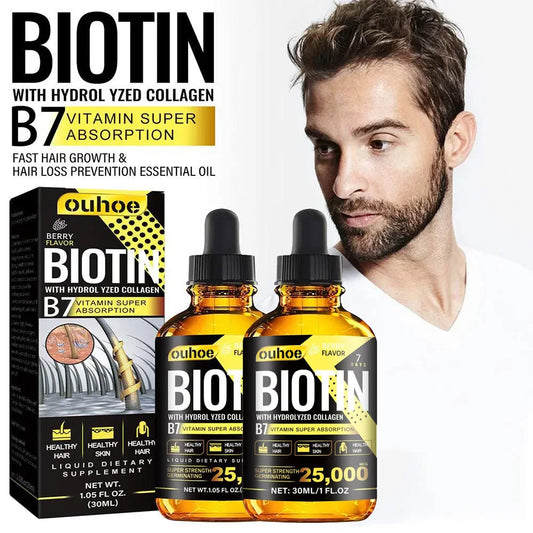 Collagen B7 Vitamin Hair Growth Essential Oil Prevent Hair Loss And Nourish With Essential Oil Scalp Treatment Set For Men Women
