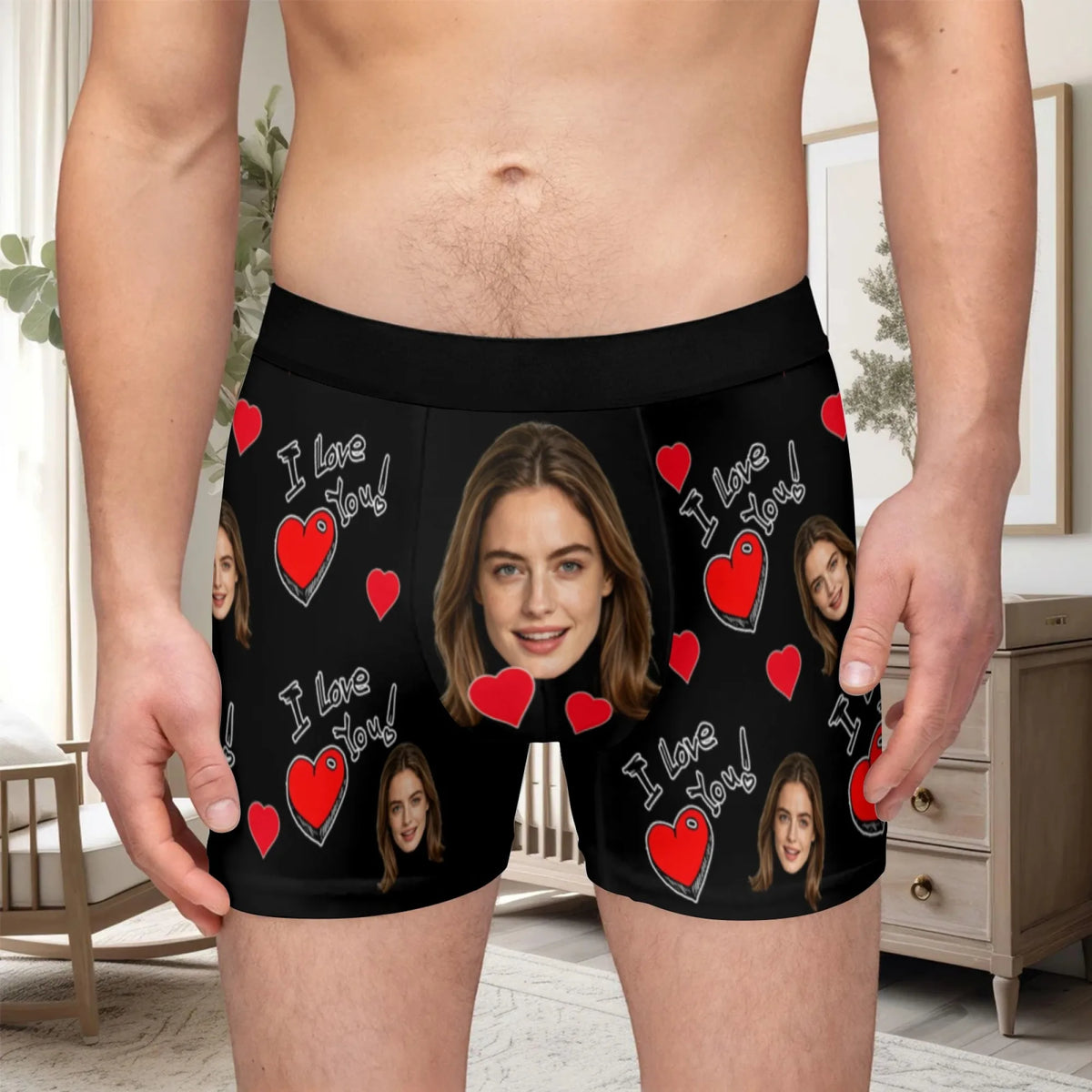 Personalized facial photo customization flat underwear customization men's Valentine's Day gift for husband gift for father