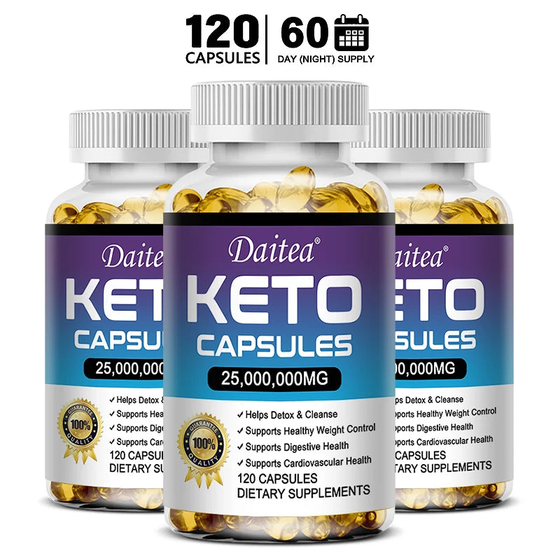Keto BHB Capsules, High-Strength Ketone Support, Immune System, Healthy Metabolism, Balanced Energy & Weight Management, Non-GMO