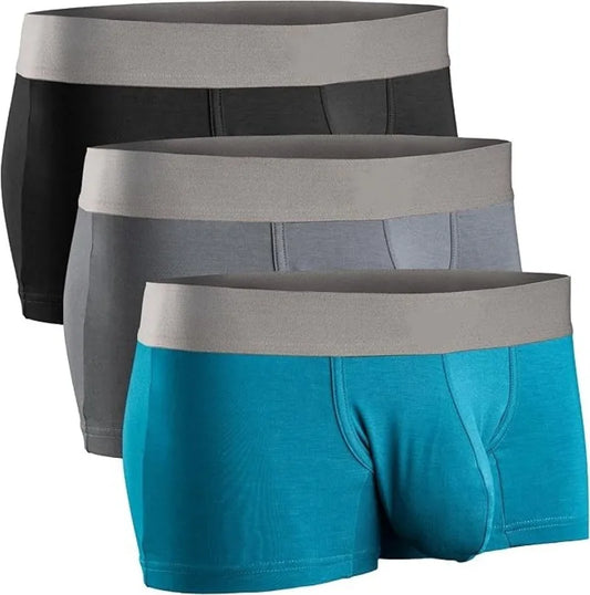 Premium Men Modal Boxer Briefs Big Pouch Underwear Extra Large Bulge Enhancing Breathable Cooling Lightweight Mens Boxers Pantie