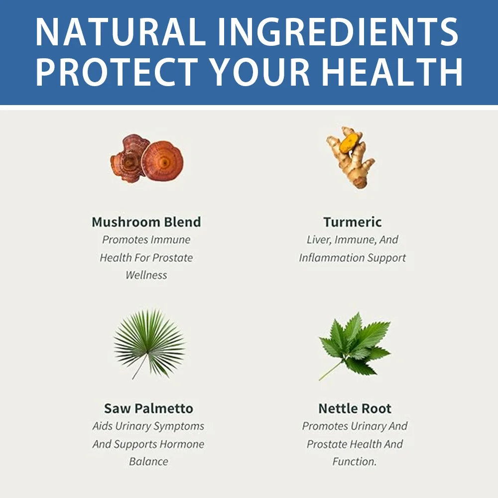 Saw Palmetto Capsules, with Magnesium Citrate and Zinc, Help Maintain Male Urinary Tract Health and Prostate Health