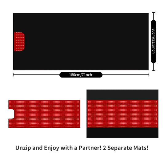 71" Red Light Sleeping Bag Full Body Relax Led Red Light Blanket Whole Body Led Infrared Sleeping Bag Red Light Mat for Home Use