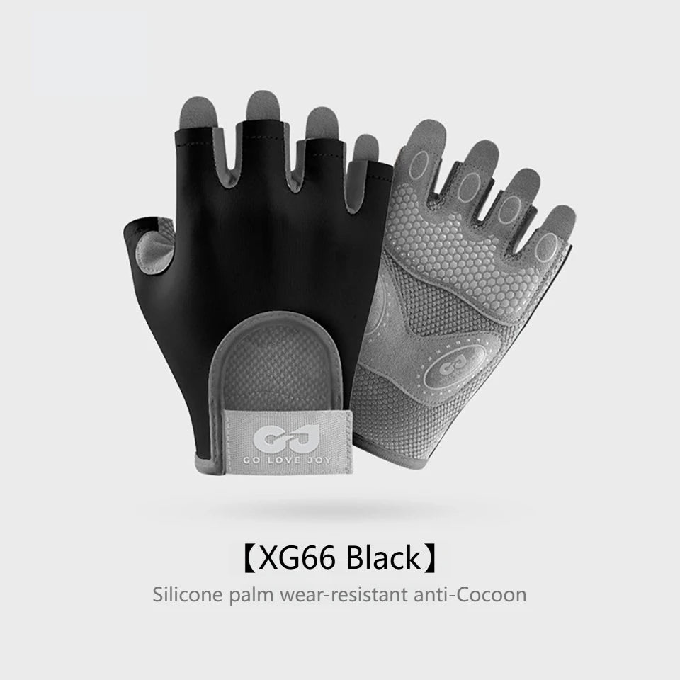 GTUBIKE 1 Pair New Cycling Gloves Workout Gym Gloves for Men Women Weight Lifting Fingerless Gloves Training Exercise Fitness