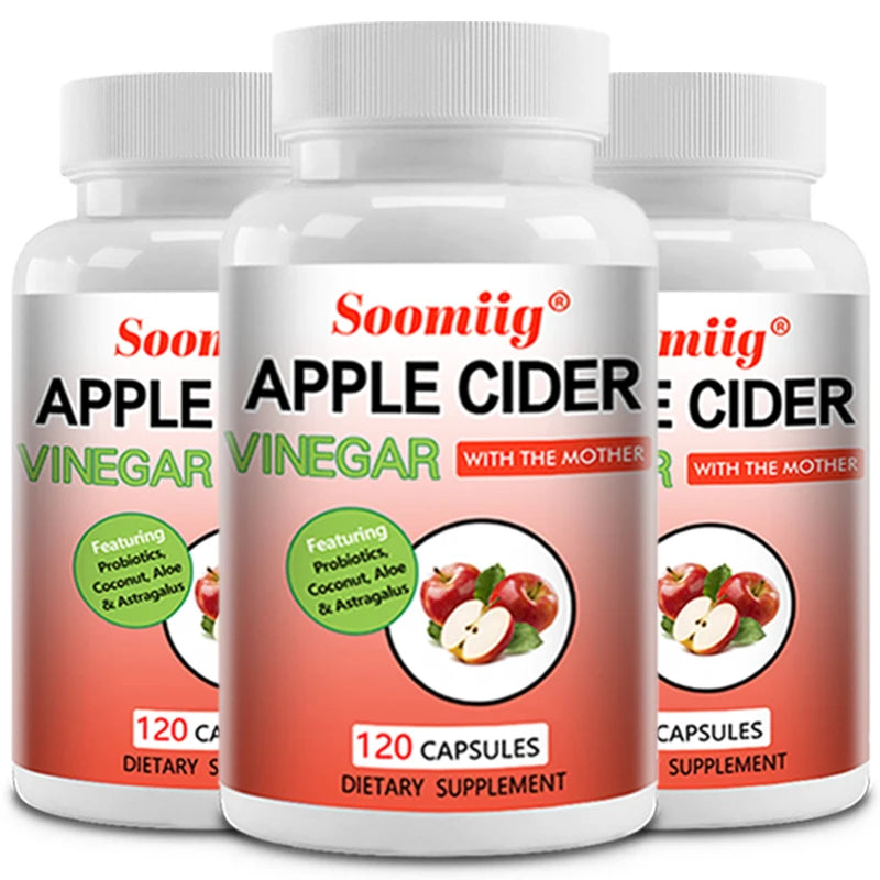 Apple Cider Vinegar Capsules 1500mg, Natural Detox, Fat Burning, Appetite Suppressant, Improves Digestion, Energy, Non-GMO