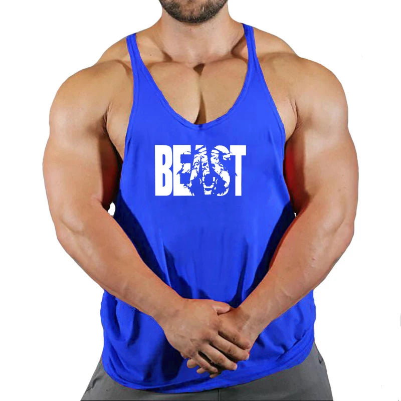 Summer Cotton Singlet Men Tank Top Bodybuilding Exercise Gym Workout Clothing for Men Sleeveless Muscle Shirts Running Vest