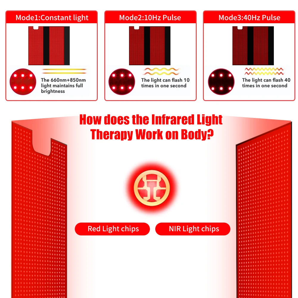 71" Red Light Sleeping Bag Full Body Relax Led Red Light Blanket Whole Body Led Infrared Sleeping Bag Red Light Mat for Home Use