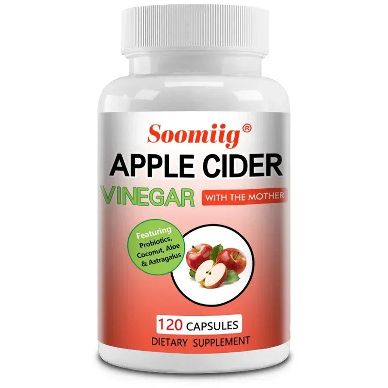Apple Cider Vinegar Capsules 1500mg, Natural Detox, Fat Burning, Appetite Suppressant, Improves Digestion, Energy, Non-GMO