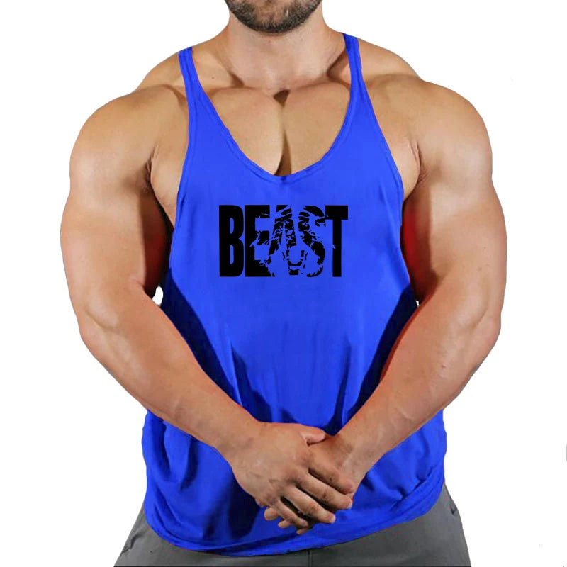 Summer Cotton Singlet Men Tank Top Bodybuilding Exercise Gym Workout Clothing for Men Sleeveless Muscle Shirts Running Vest