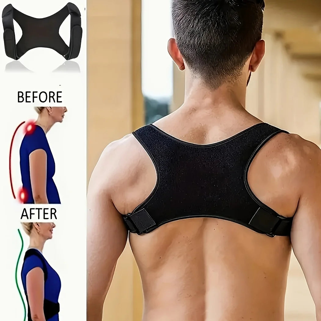 Adjustable Posture Corrector Back Support Belt- Breathable, Non-Slip, Ergonomic Support for Improved Posture,