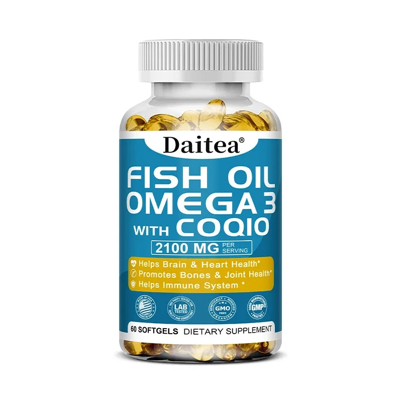 Omega 3 Fish Oil Capsules - Ultra-Pure Supplement - Promotes Joint, Eye, Skin Health, Supports Fatty Acids, Immune Support