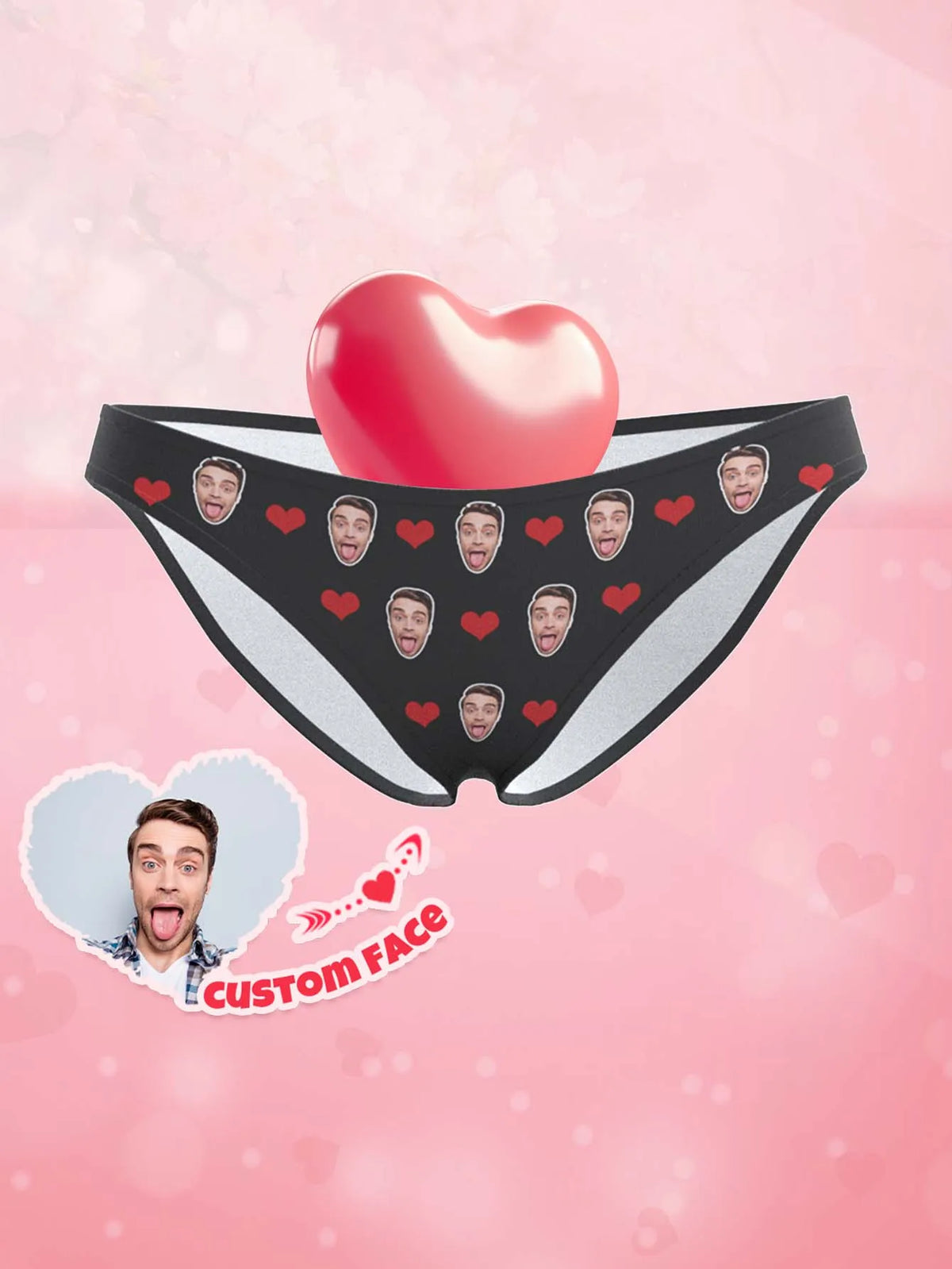 Custom Valentine Day Panties For Woman Custom Briefs Personalized Thong Personalized Underwear With Face Custom Thong