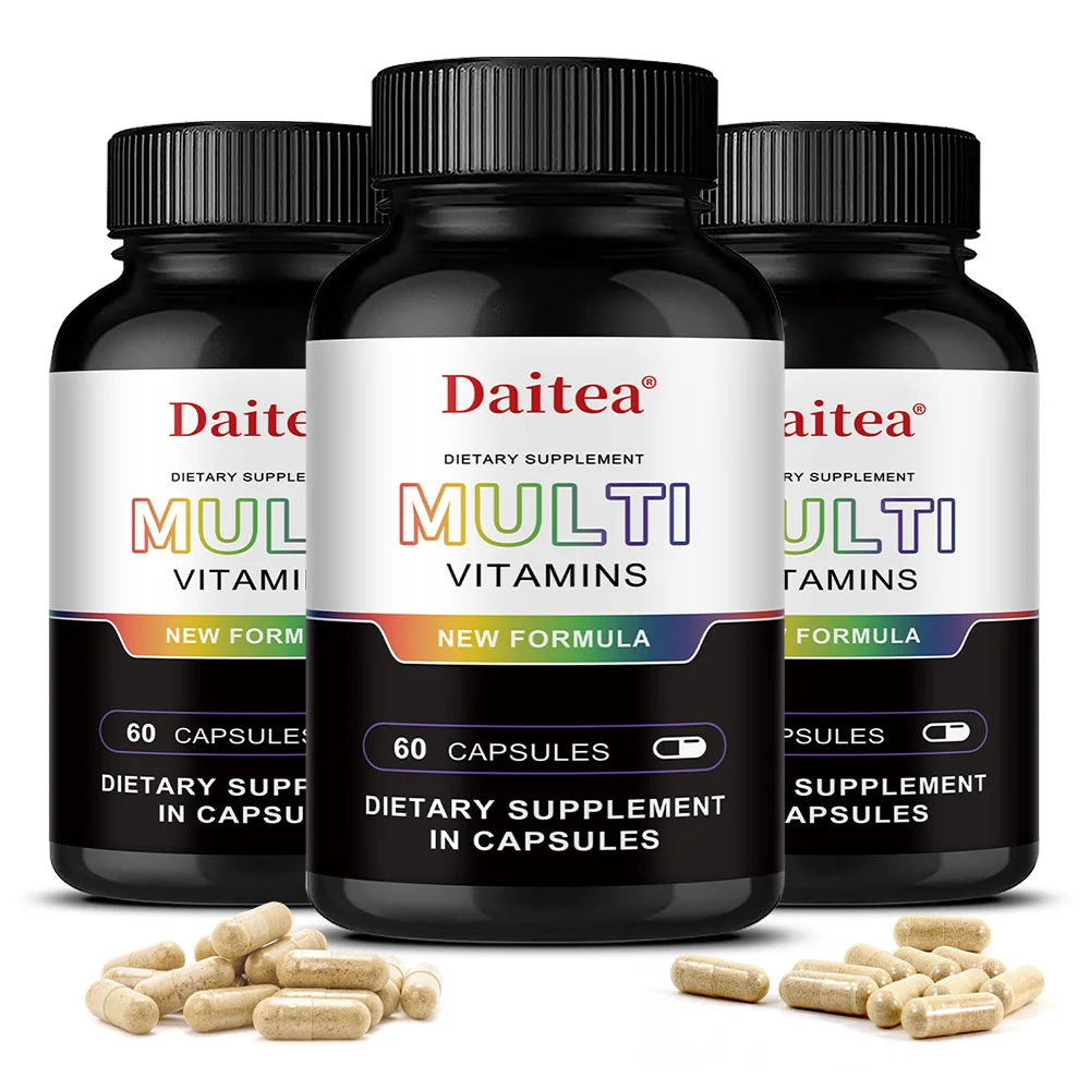 Multivitamin & Minerals Capsule for Women and Men,Support Energy,Focus,Mood,Hair,Skin and Nails Health,Relieve Stress