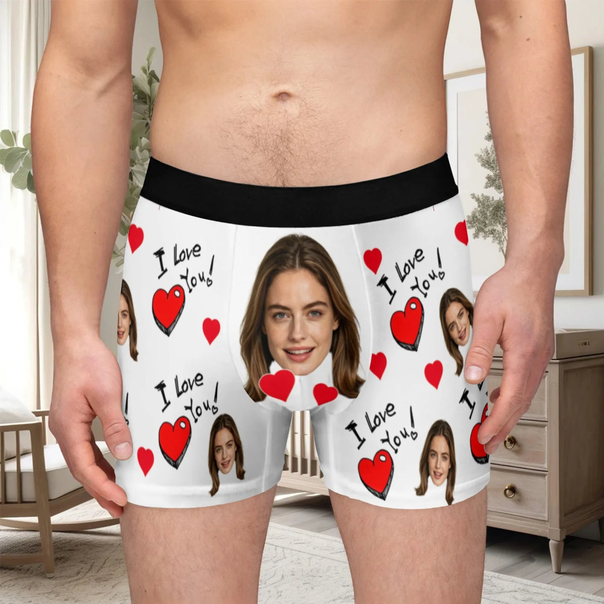 Personalized facial photo customization flat underwear customization men's Valentine's Day gift for husband gift for father