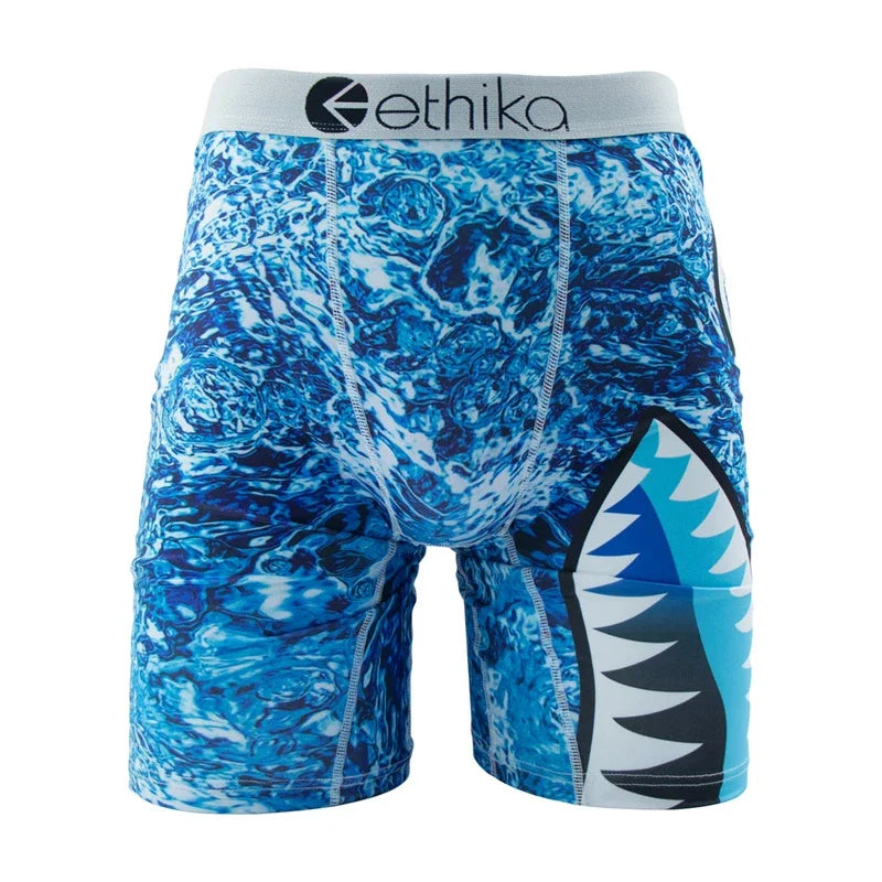 ETHIKA 1Pcs Men Underwear Sexy Boxershorts Breathable Mens Trunks Plus Size S-3XL Man Swimming Underpants Men's Panties Boxers