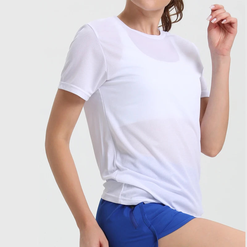 Women's Solid Color Ultralight Quick Dry Sport T-Shirt,Breathable Lightweight ,Compression Shirt