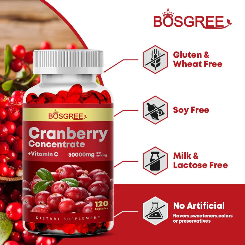 Organic Cranberry Supplements-Urinary and Prostate Support,Urethral Purification,and Bladder Health Support-Natural Antioxidants