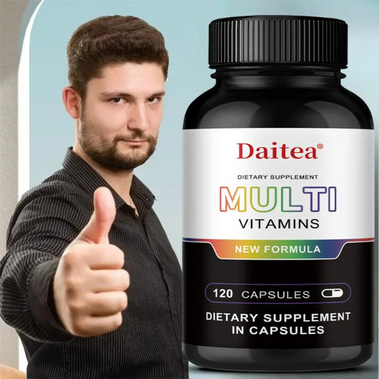 Multivitamin & Minerals Capsule for Women and Men,Support Energy,Focus,Mood,Hair,Skin and Nails Health,Relieve Stress