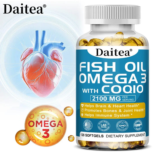 Omega 3 Fish Oil Capsules - Ultra-Pure Supplement - Promotes Joint, Eye, Skin Health, Supports Fatty Acids, Immune Support