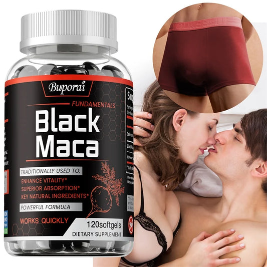 Black Maca Supplement - Natural Nergizer, Improve Performance, Energy, Endurance Muscle Mass Improve, Balance Hormones