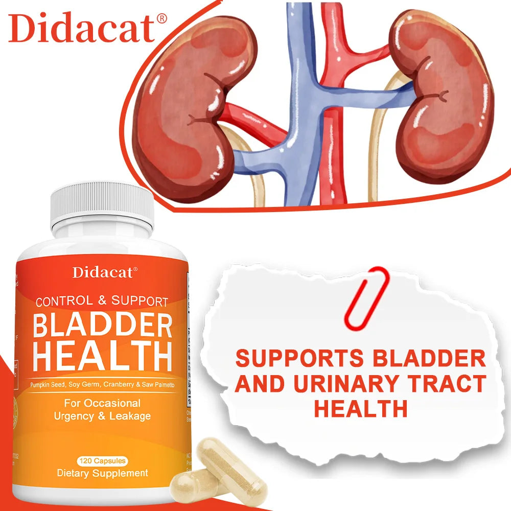 Bladder Control - with Cranberry, Pumpkin Seed Extract - Urinary Tract Health, Supports Healthy Urination - 120 Capsules